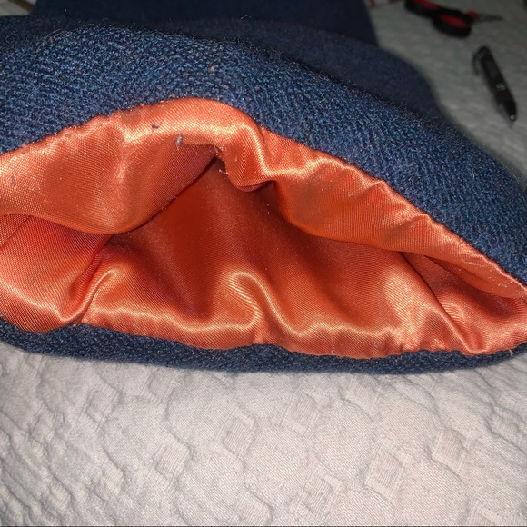 Vintage Blue Big Button/Orange lined An Ren New York Peacoat - Picture 5 of 11